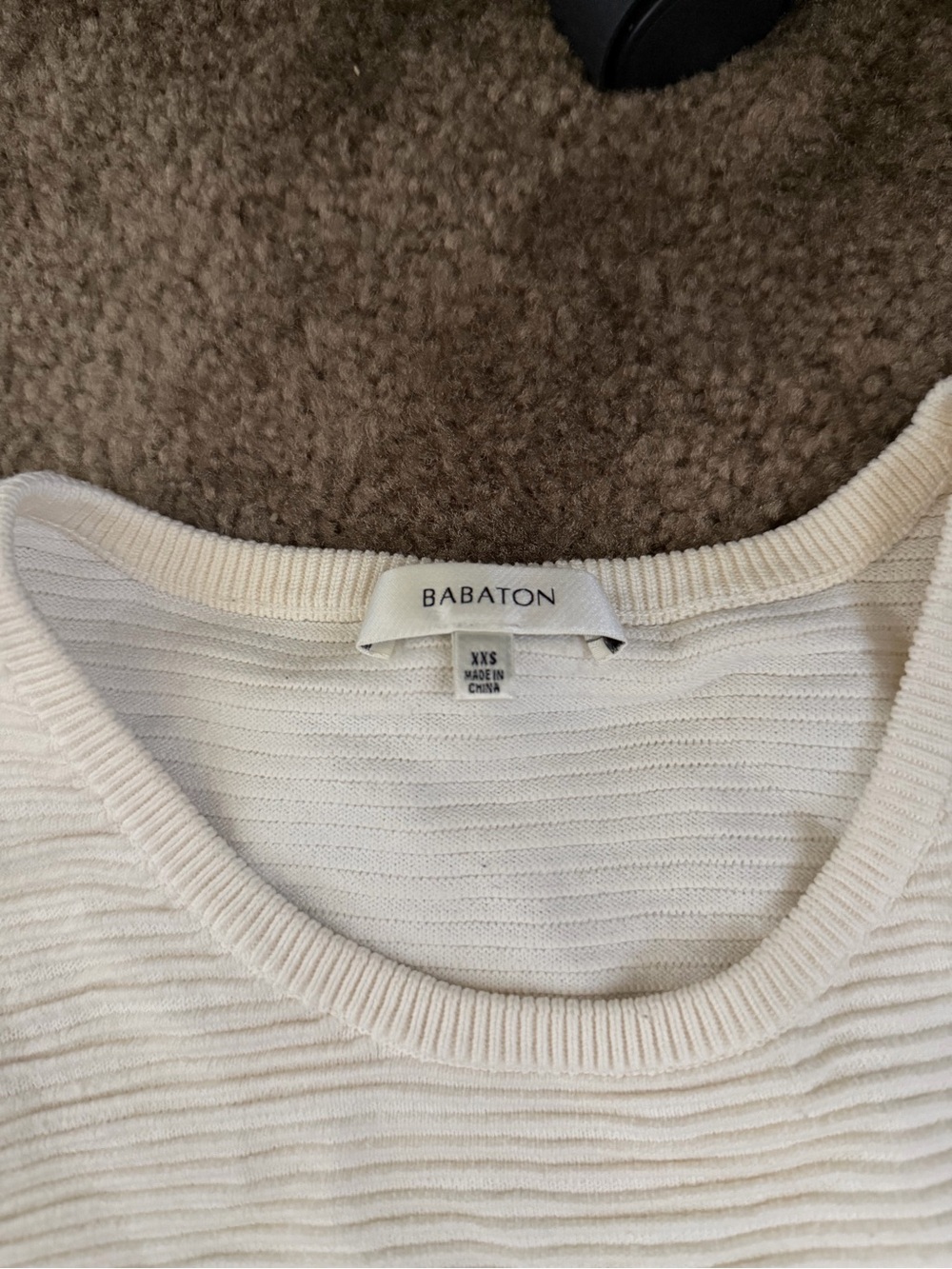 Babaton Cream Textured Ribbed Tank Top - Picture 2 of 3